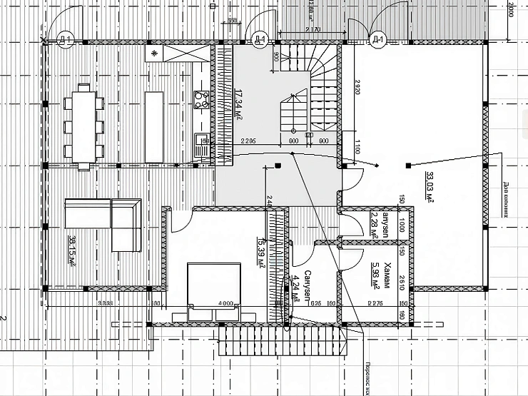 Столбчатый фундамент 4×4 м