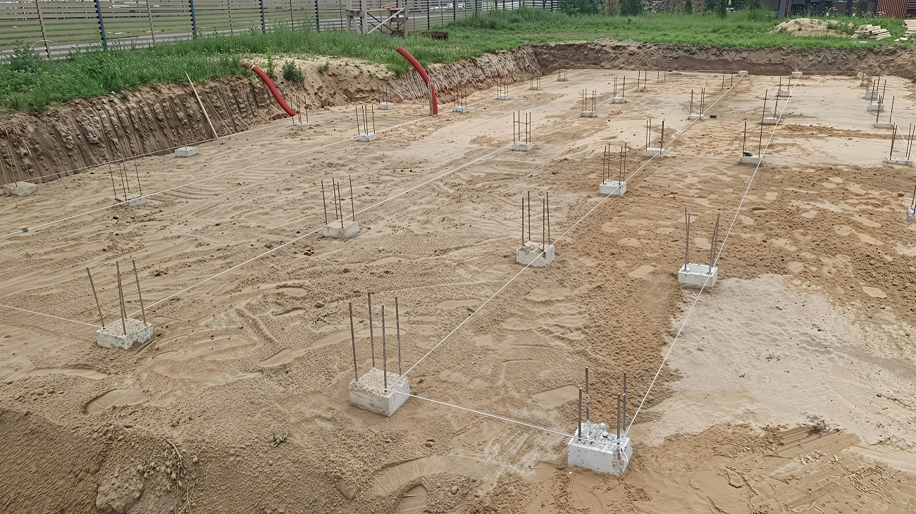 Столбчатый фундамент 4×4 м